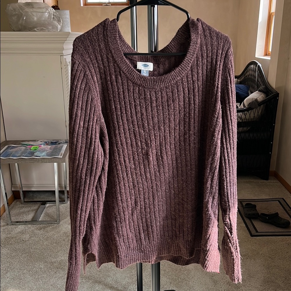 Old navy Ribbed Knit Sweater - maroon size XL